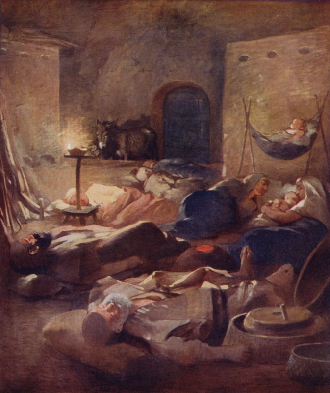 Gece Fellahheen Evinin İçi by James Clark