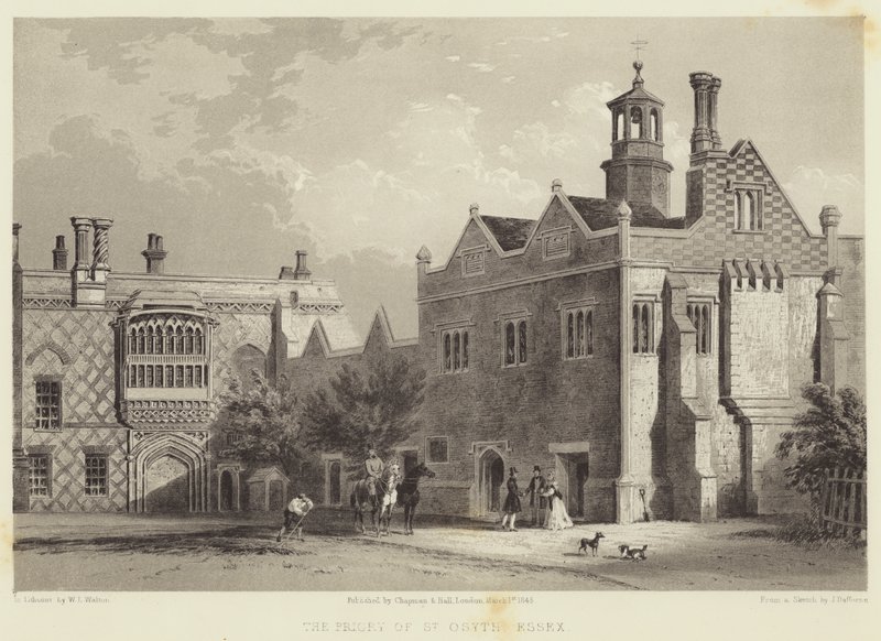 Aziz Osyth Manastırı, Essex by James Dafforne