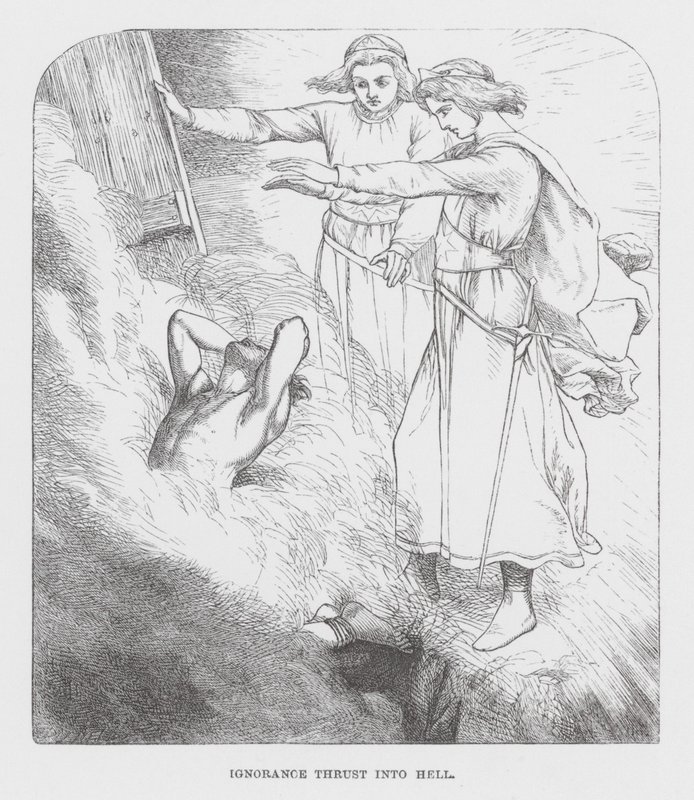 Cehalet Cehenneme İtildi (gravür) by James Dawson Watson