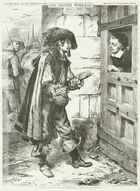 Parley the Porter ve Bay Flatterwell (gravür) by James Dawson Watson