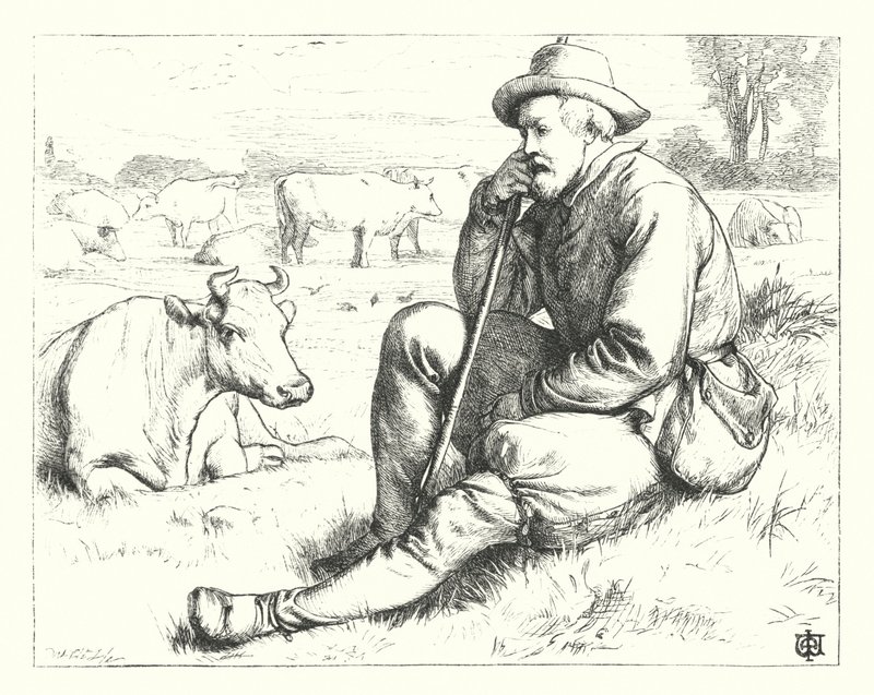 Mean Estate En Mutlu (gravür) by James Dawson Watson