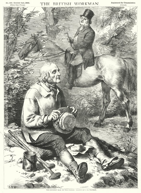 Parish'teki En Zengin Adam (gravür) by James Dawson Watson