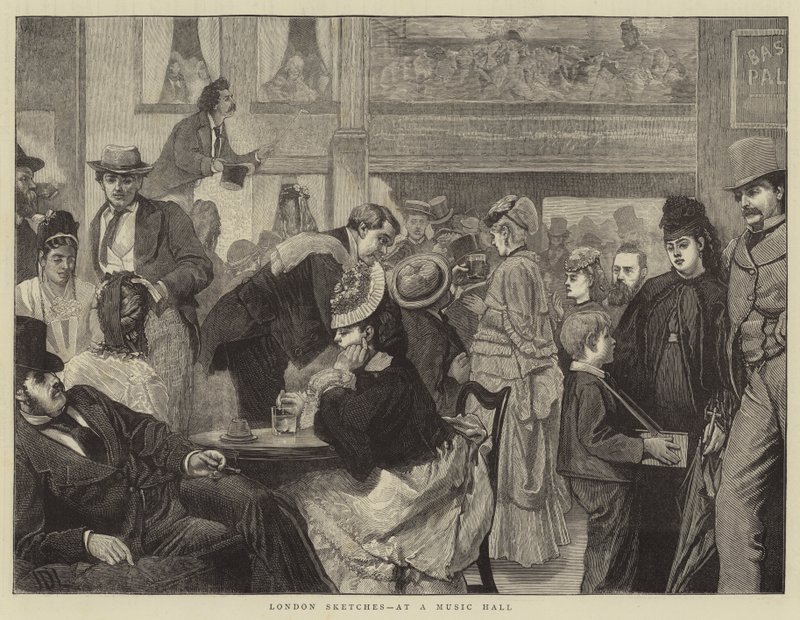 Londra Skeçleri, Müzik Salonunda by James Dromgole Linton