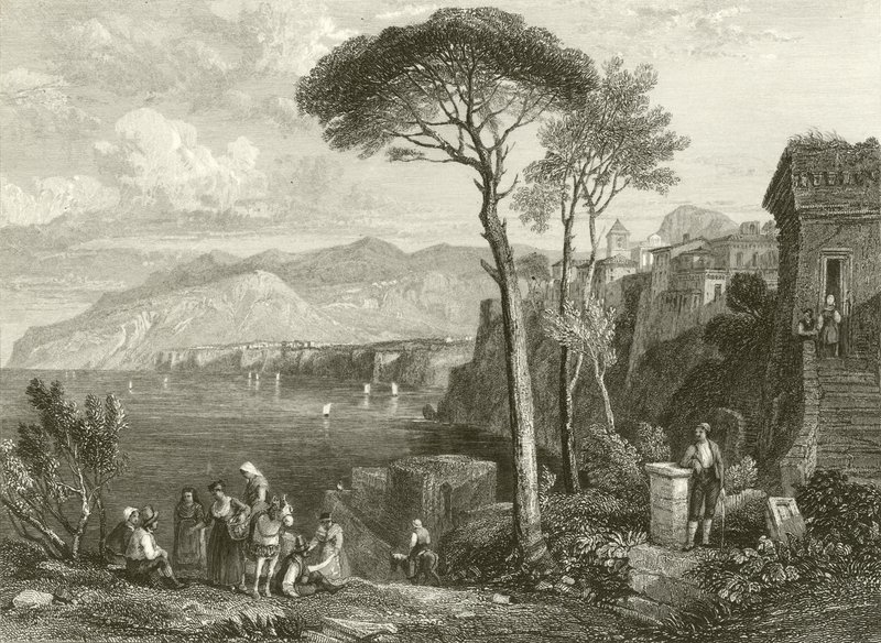Ova ve Sorrento Körfezi, İtalya by James Duffield Harding
