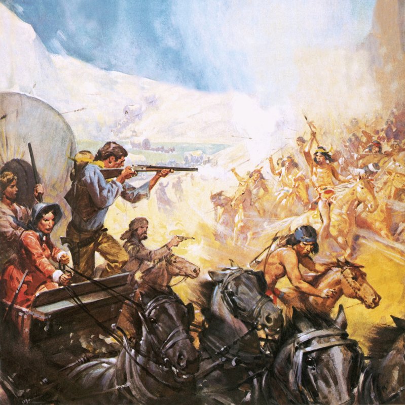 Kızılderilileri vuran Amerikalı öncüler by James Edwin McConnell
