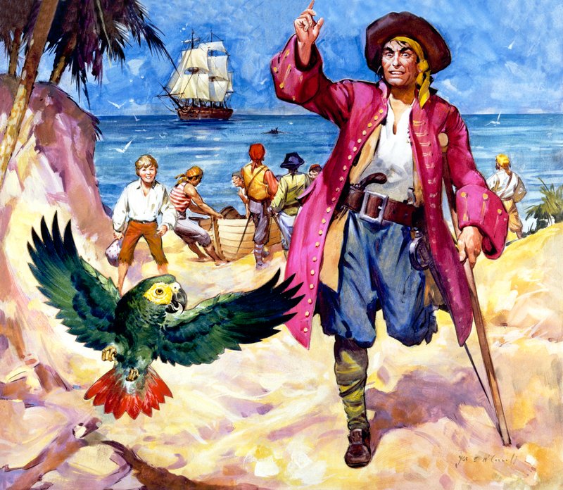 Uzun John Silver ve Papağanı by James Edwin McConnell