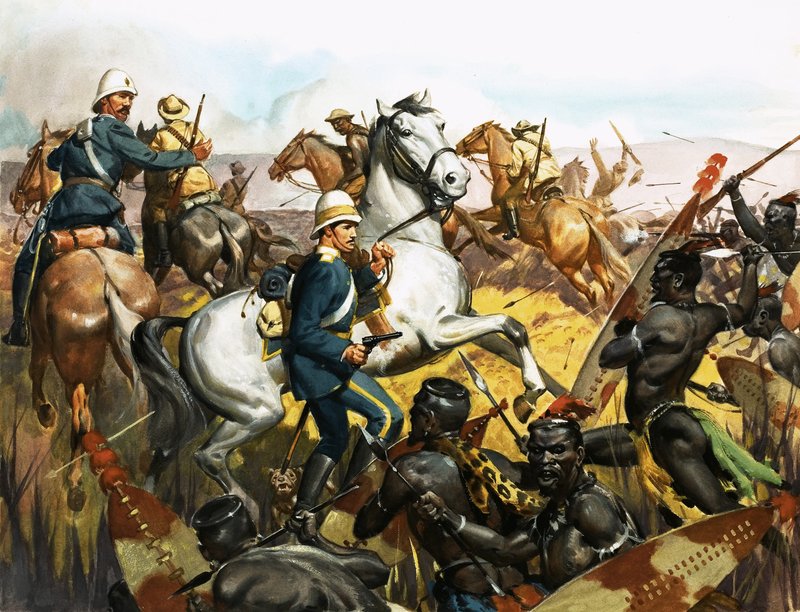 Louis Napoleon, İmparatorluk Prensi, Zulular tarafından öldürülmek üzere by James Edwin McConnell