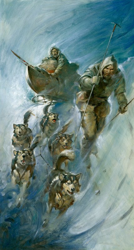 Nansen, Kutup Buzlarının Fatihi (kağıt üzerine guaj) by James Edwin McConnell