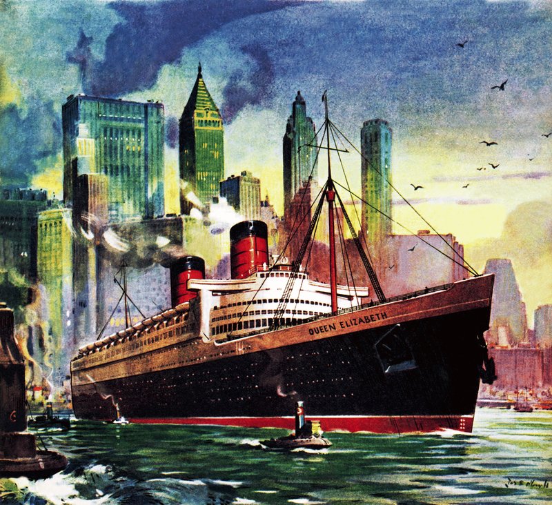RMS Kraliçe Elizabeth by James Edwin McConnell