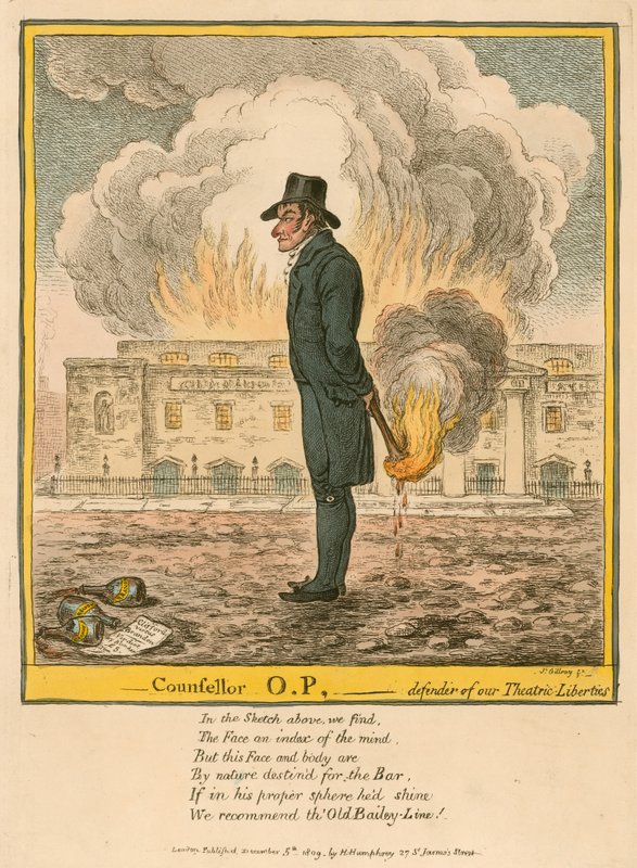 Danışman O.P. - Tiyatro Özgürlüklerimizin savunucusu by James Gillray