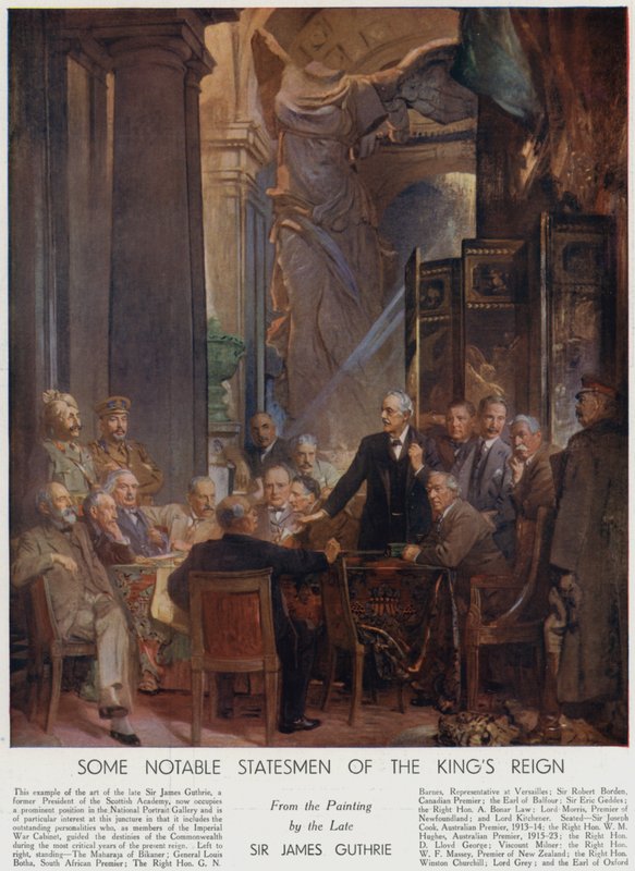 Kral George V saltanatının bazı önemli devlet adamları (renkli lito) by James Guthrie