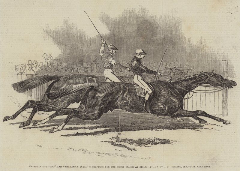 Pyrrhus the First ve Sir Tatton Sykes, Epsom'daki Derby Stakes için yarışıyor by James Herring