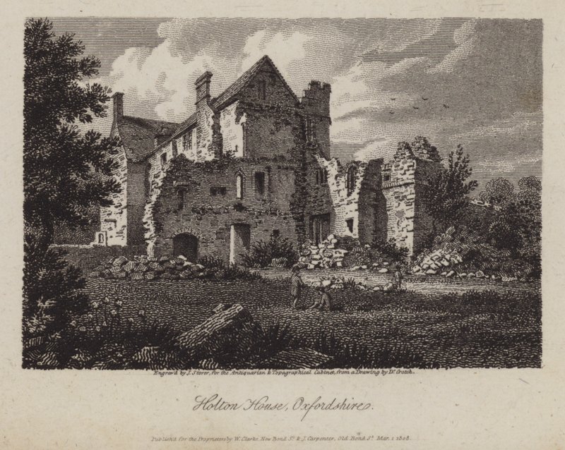 Holton House, Oxfordshire (gravür) by James Storer