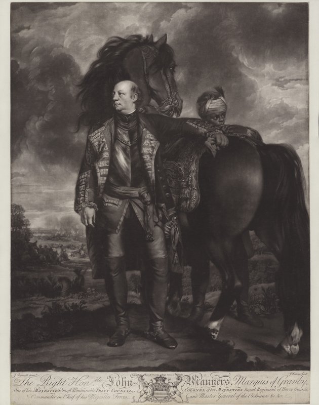 John Görgü, Granby Marki (mezzotint) by James Watson