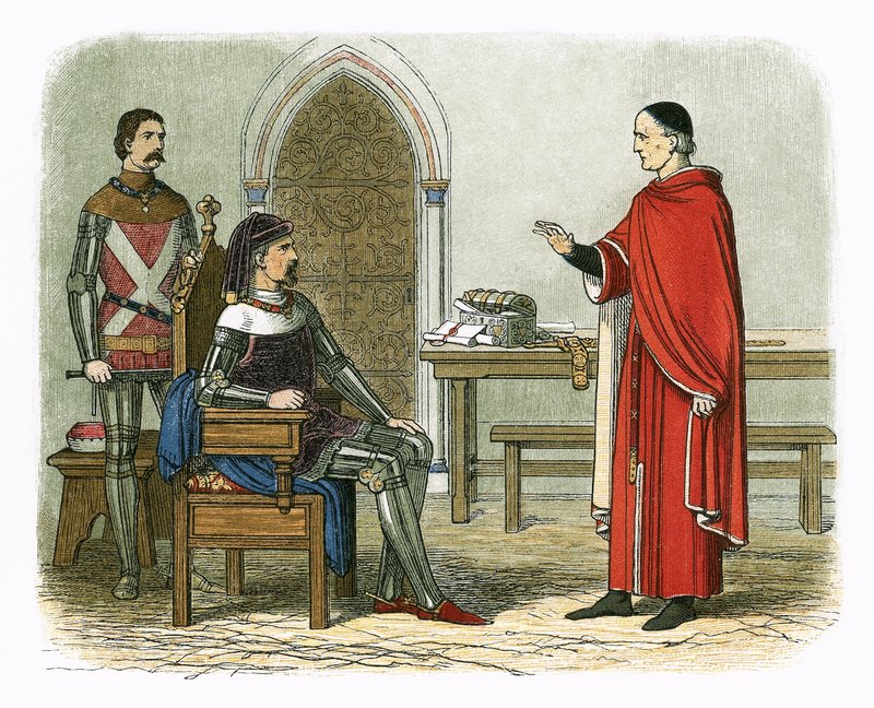 Gascoigne bir başrahip veya akranı cezalandırmayı reddediyor by James William Edmund Doyle
