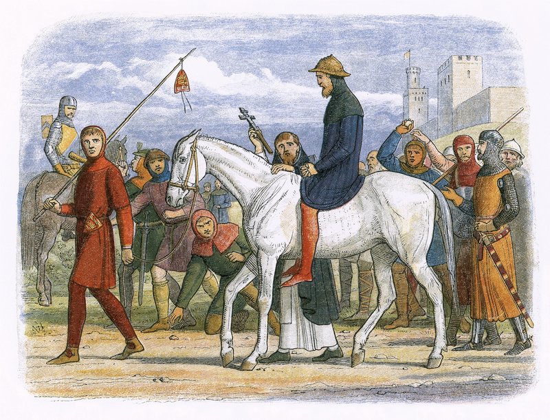 Lancaster Kontu Thomas, idama götürülüyor by James William Edmund Doyle
