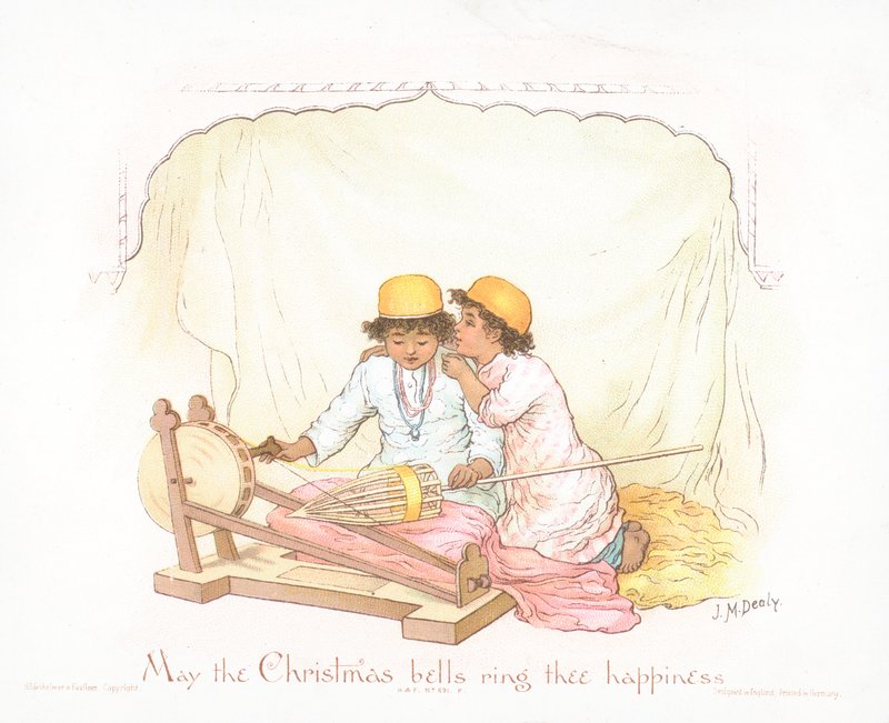 Arap Erkekler, Noel Kartı (chromolitho) by Jane M. Dealy