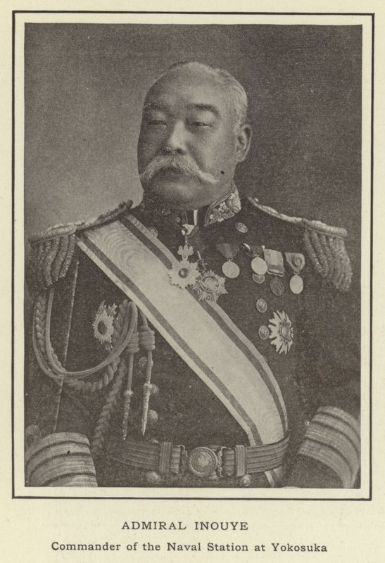 Amiral Inouye, Yokosuka Deniz Karakolu Komutanı by Japanese Photographer