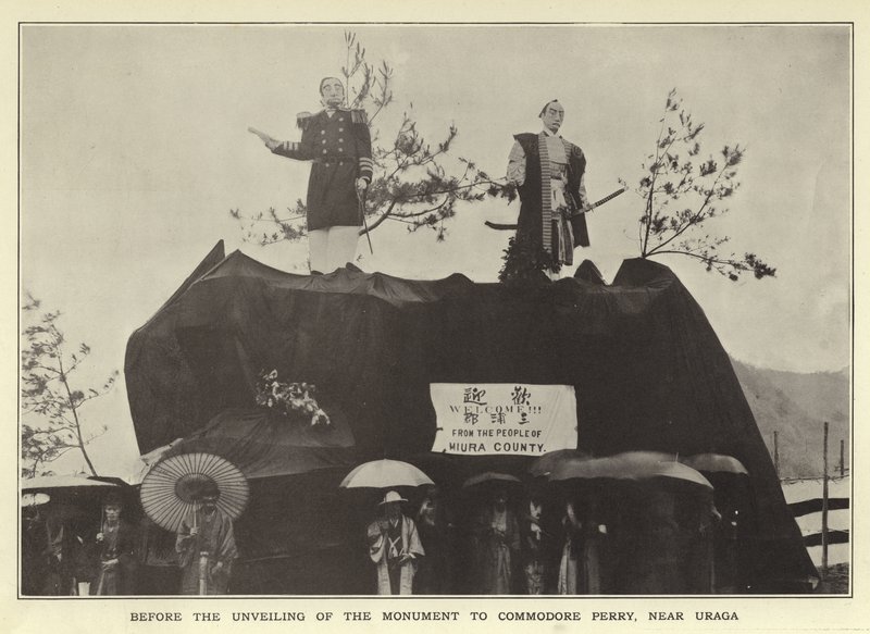 Uraga yakınlarındaki Commodore Perry anıtının açılışından önce by Japanese Photographer