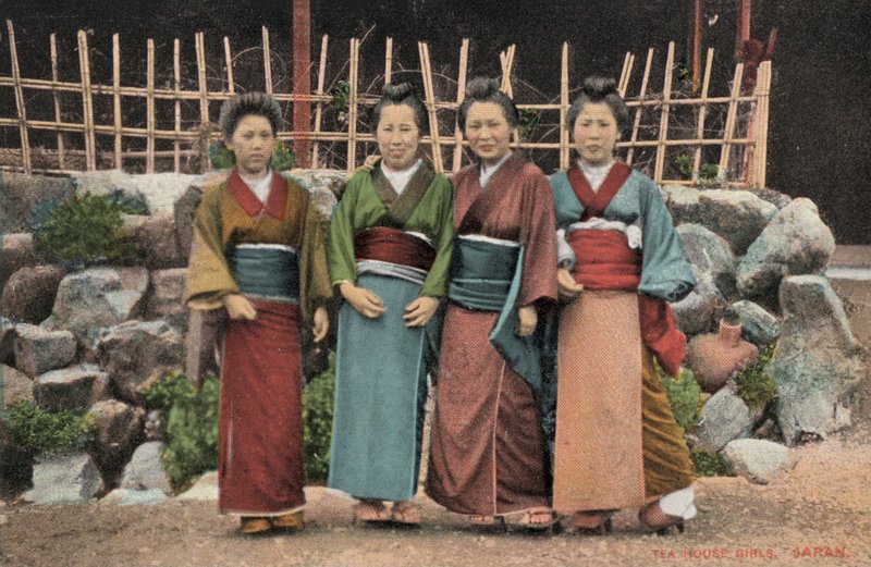 Çay evi kızları, Japonya by Japanese Photographer