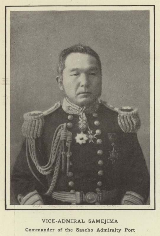 Koramiral Samejima, Saseho Amirallik Limanı Komutanı by Japanese Photographer