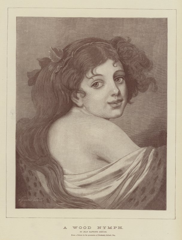 Bir Orman Perisi by Jean Baptiste Greuze