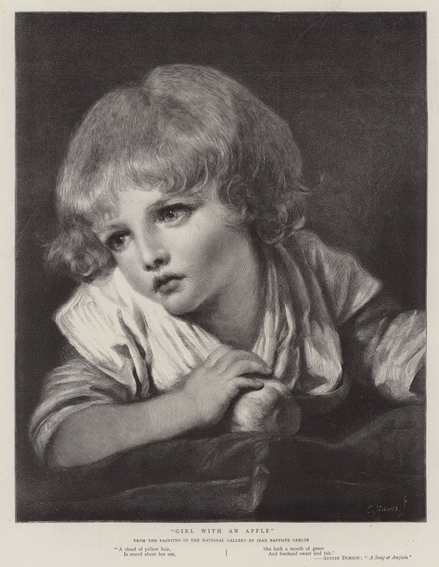 ಆಪಲ್ ಟರ್ಕ್ ಹೊಂದಿರುವ ಹುಡುಗಿ by Jean Baptiste Greuze
