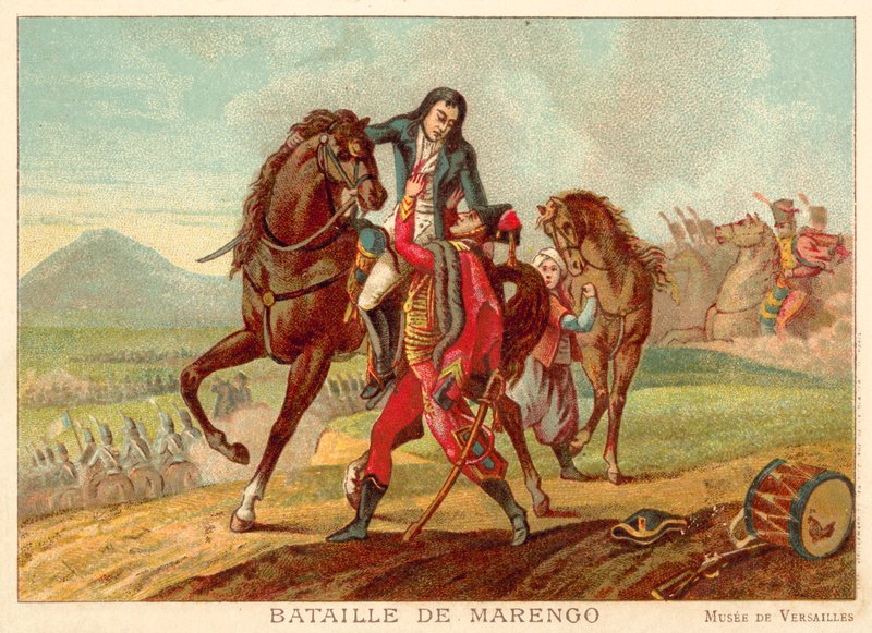 Marengo Savaşı, İtalya, 1800 (chromolitho) by Jean Baptiste Regnault