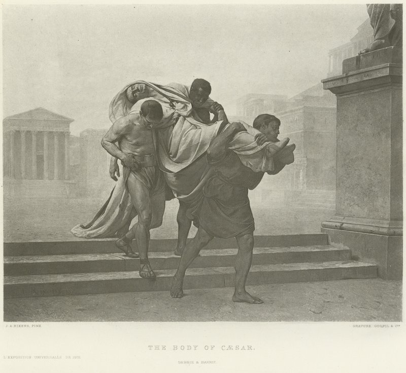 The body of Caesar (gravure) by Jean Andre Rixens