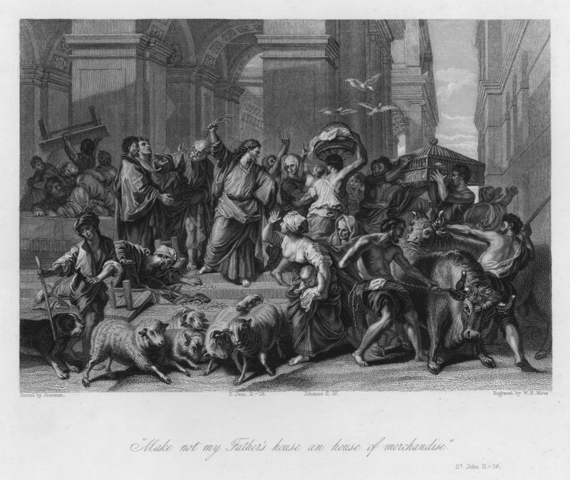 Tapınaktan kovulan Profaners, St John II by Jean Baptiste (after) Jouvenet
