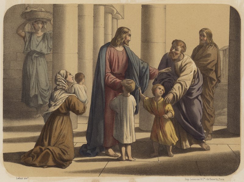 Küçük Çocukların Bana Gelmesine İzin Verin by Jean Baptiste Auguste Leloir