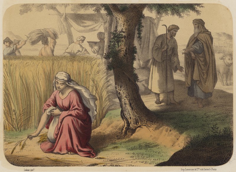 Boaz Tarlasında Rut by Jean Baptiste Auguste Leloir