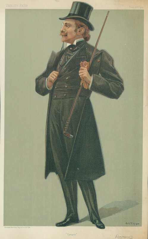 M Edmond Rostand, Cyrano, 20 Haziran 1901, Vanity Fair karikatürü by Jean Baptiste Guth