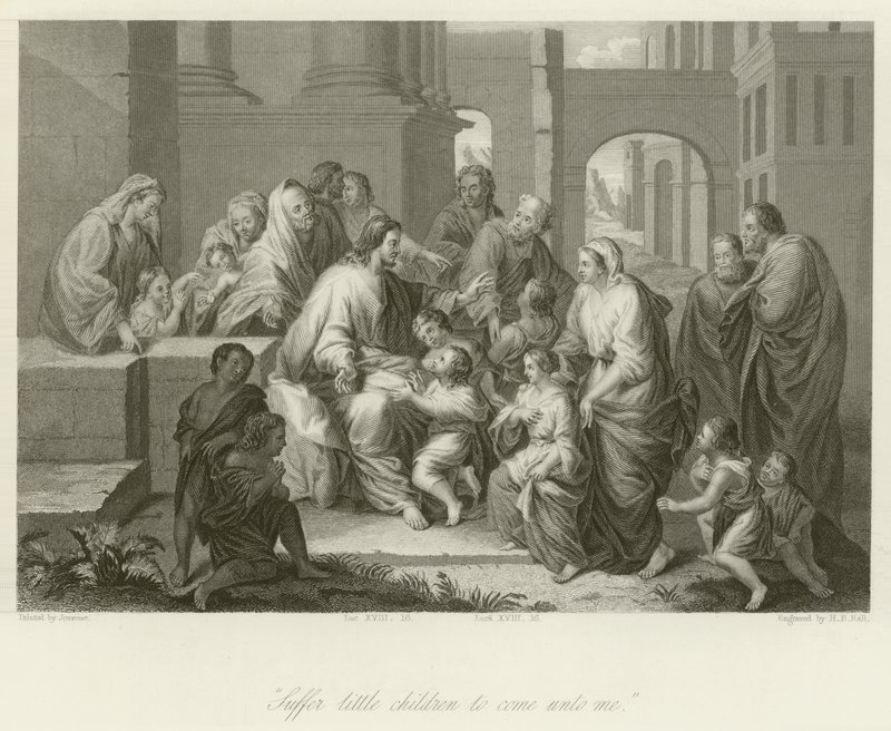 Bana gelmek için küçük çocuklar by Jean Baptiste Jouvenet