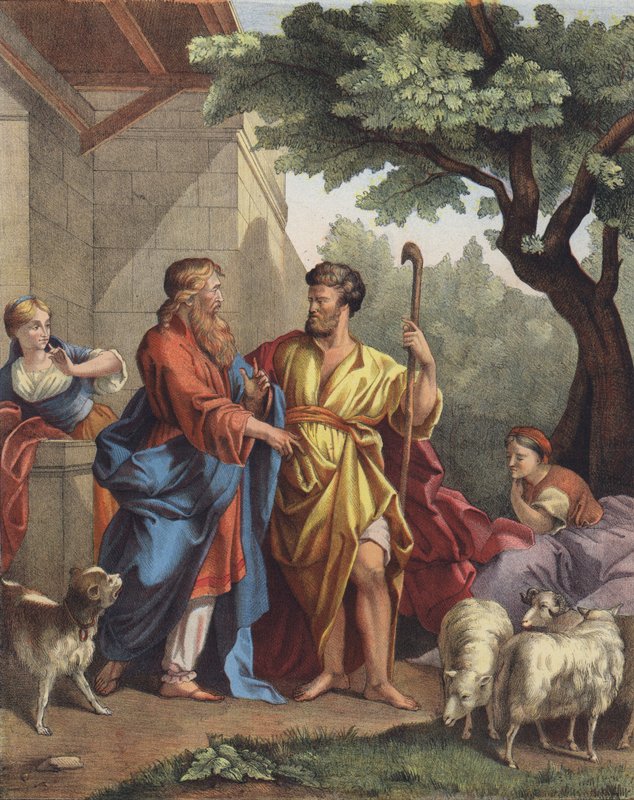 Yakup ve Laban Antlaşması by Jean Bernard after Restout