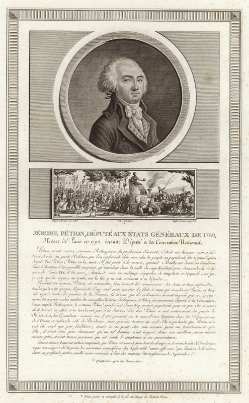 Jerome Petion de Villeneuve'nin portresi by Jean Duplessi Bertaux