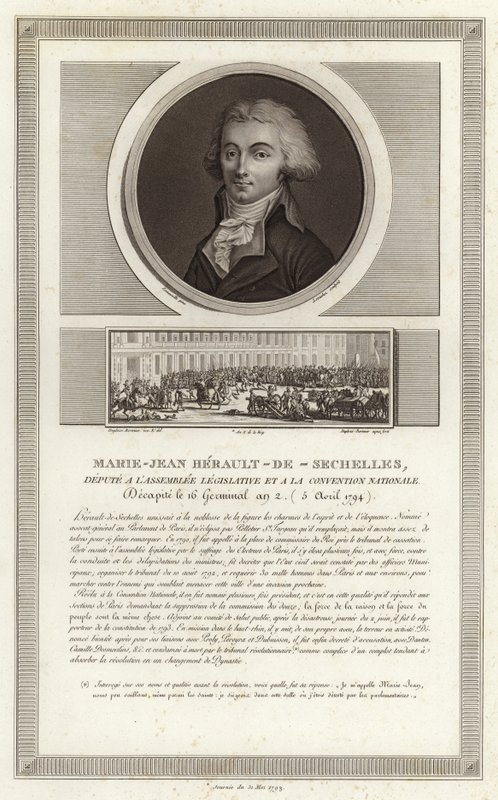 Marie-Jean Herault de Sechelles'in Portresi by Jean Duplessi Bertaux