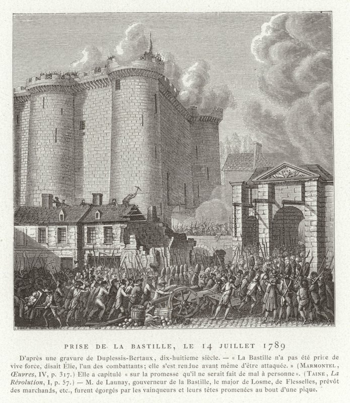 Bastille Fırtınası, Paris, Fransız Devrimi, 14 Temmuz 1789 by Jean Duplessis Bertaux