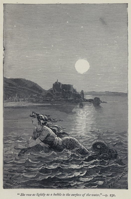 "Suyun yüzeyine bir balon gibi hafifçe yükseldi" (gravür) by Jean Edouard Dargent
