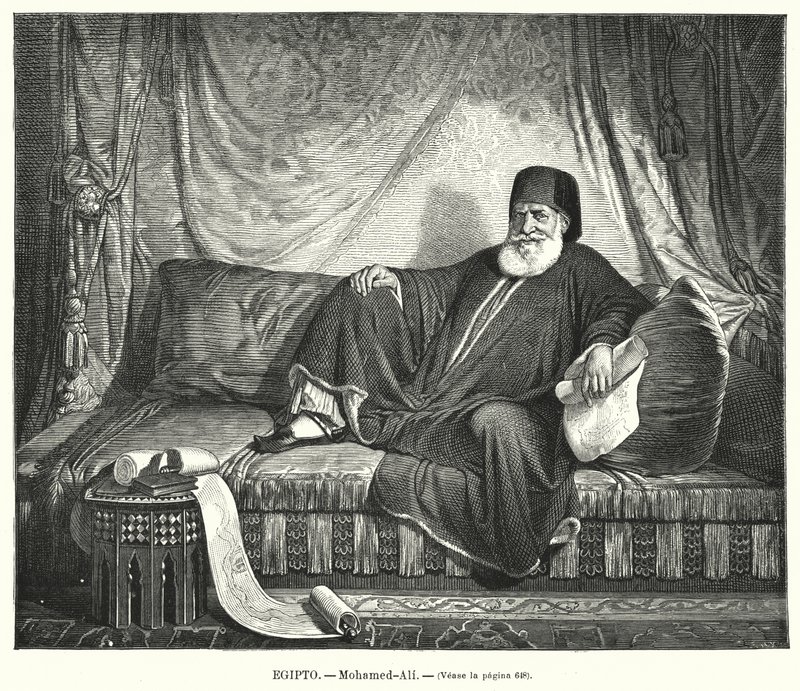 Muhammed Ali, Mısır Osmanlı Valisi (lito) by Jean Francois Portaels