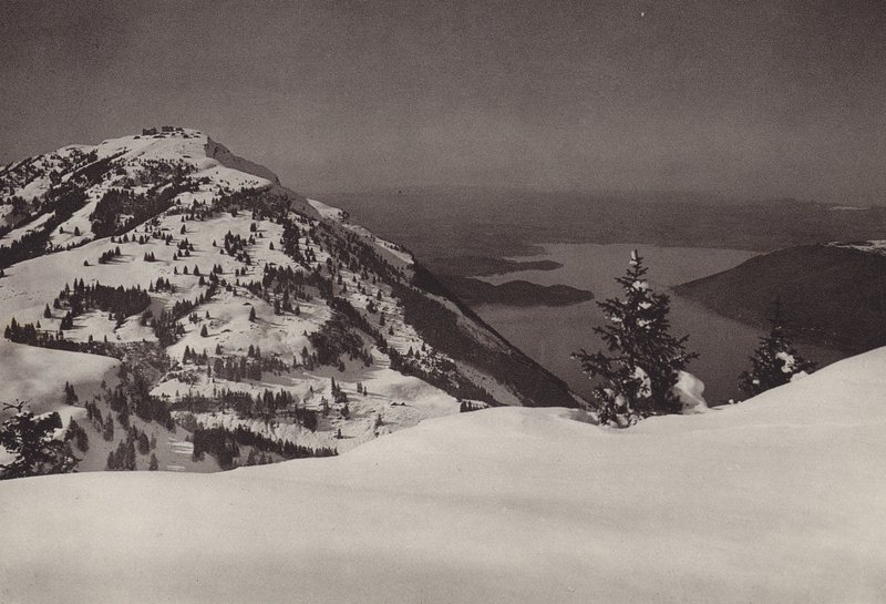 Rigi im Winter (s/b fotoğraf) by Jean Gaberell