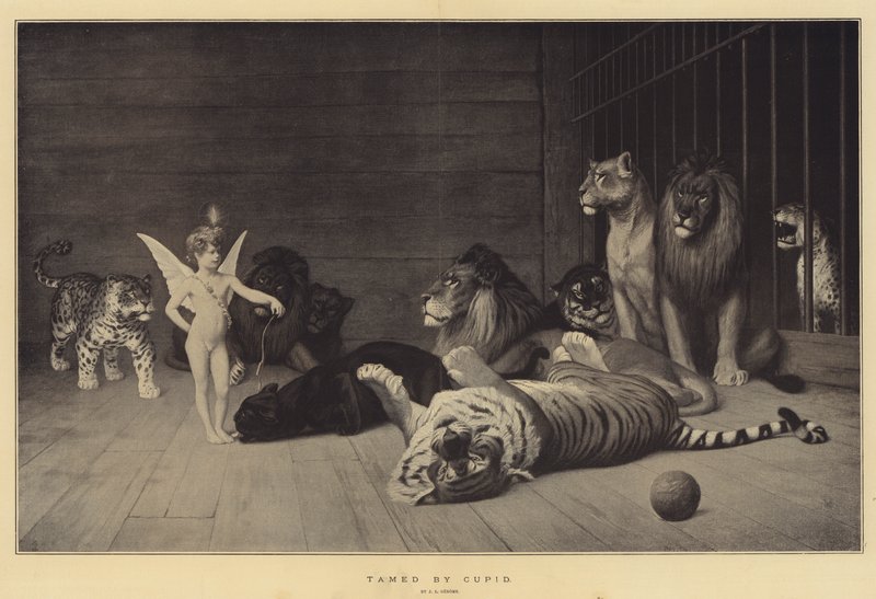 Aşk tanrısı tarafından evcilleştirildi by Jean Leon Gerome