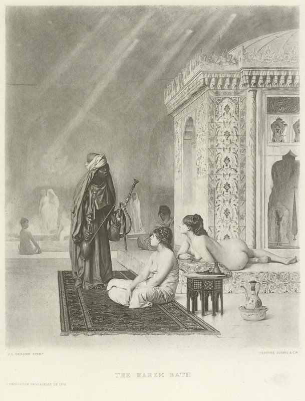 Harem Hamamı (gravür) by Jean Leon Gerome