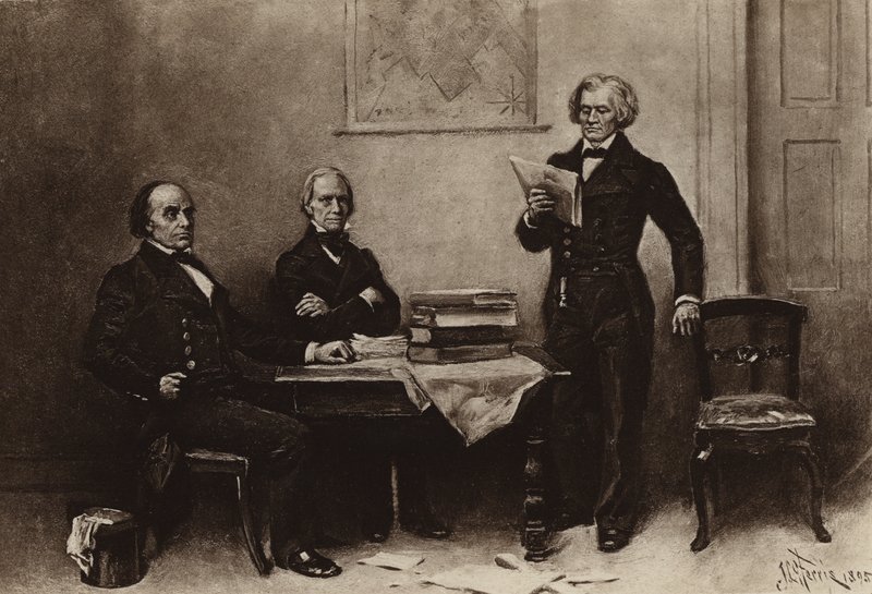 Webster, Clay ve Calhoun (fotogravür) by Jean Leon Gerome Ferris