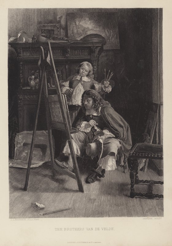 Van de Velde Kardeşler (gravür) by Jean Louis Ernest (after) Meissonier