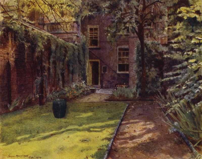 Carlyle Evi, Bahçe ve Ev Manzarası (renkli taş) by Jessie MacGregor
