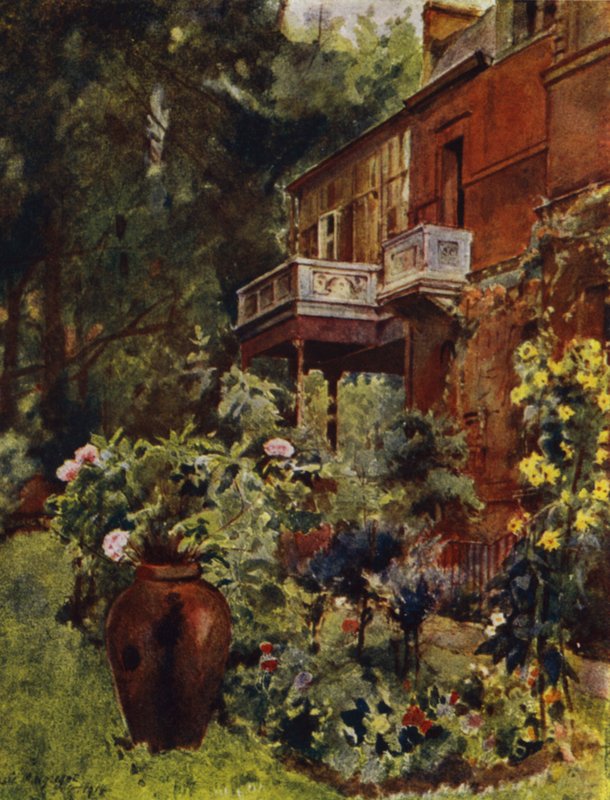 Leighton House, The Studio Balkon, Bahçeden (renkli taş) by Jessie MacGregor