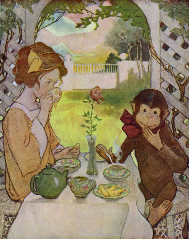 Güzellik ve canavar (renkli taş) by Jessie Willcox Smith