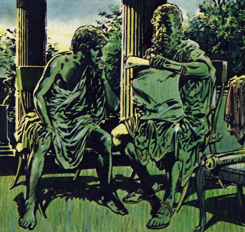Philip oğluna ders vermesi için Aristoteles