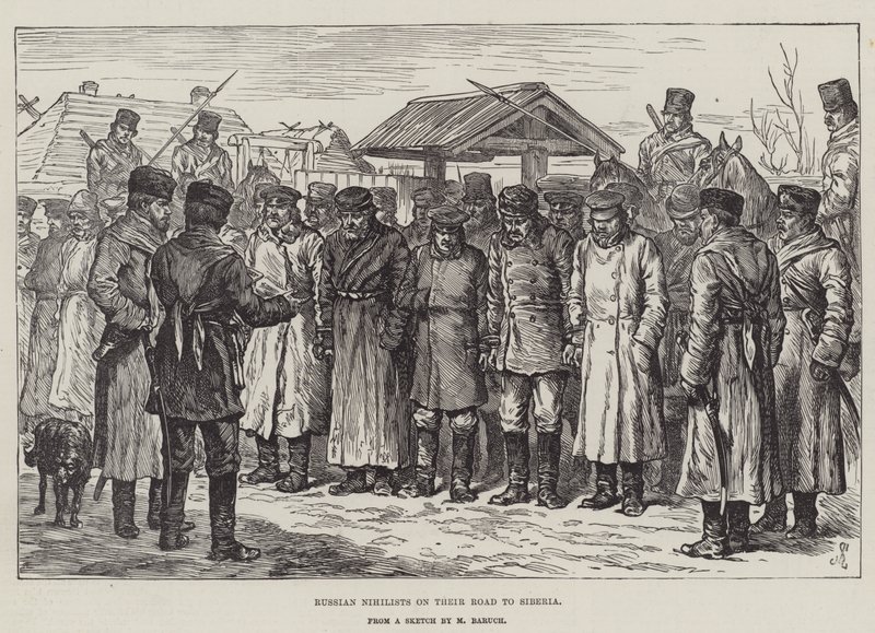 Rus Nihilistleri Sibirya Yolunda by Johann Nepomuk Schonberg